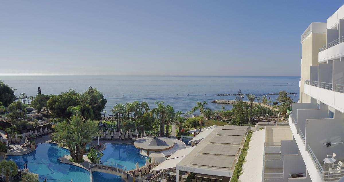 Mediterranean hotel pool terrace