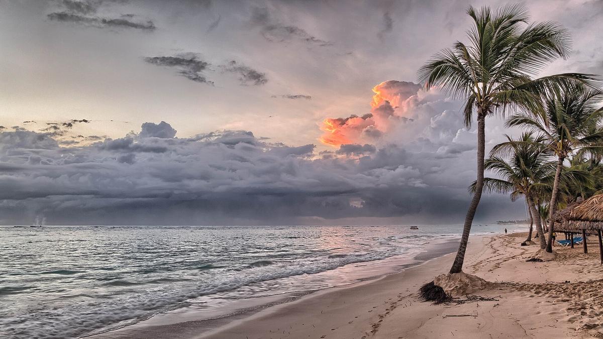 Dominican beach resort terrace