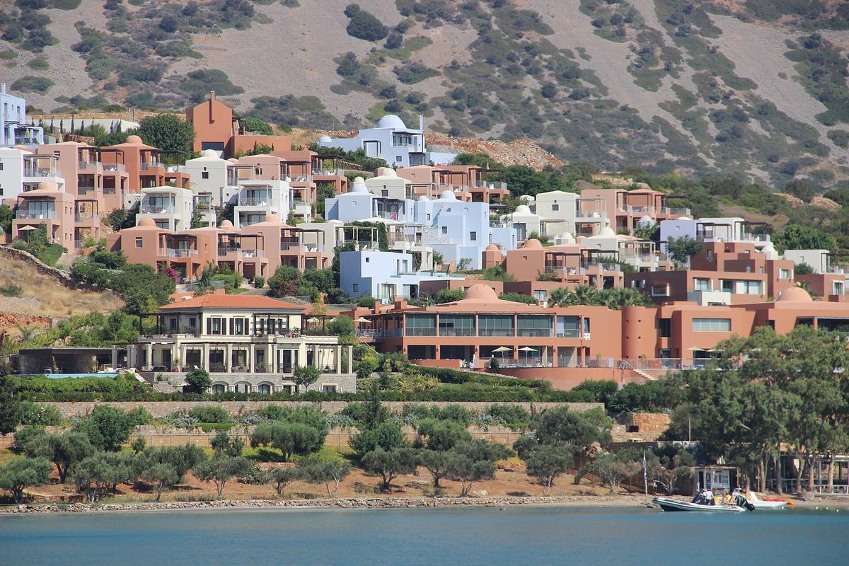 Crete resort hotel terrace