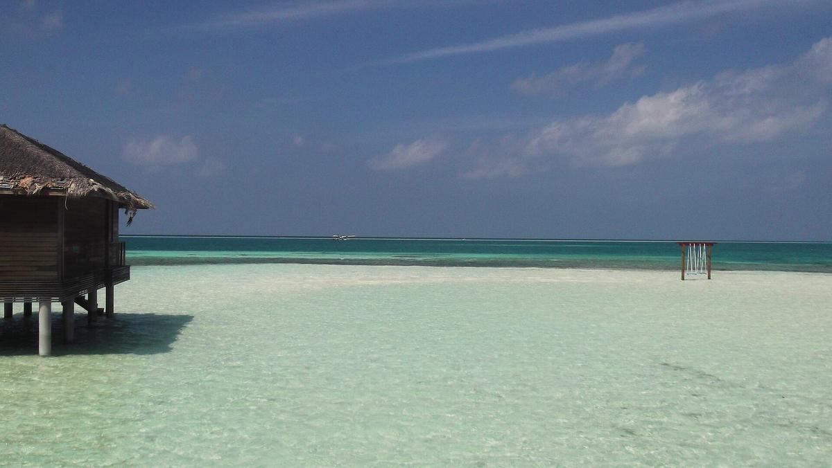 Maldives resort island beach