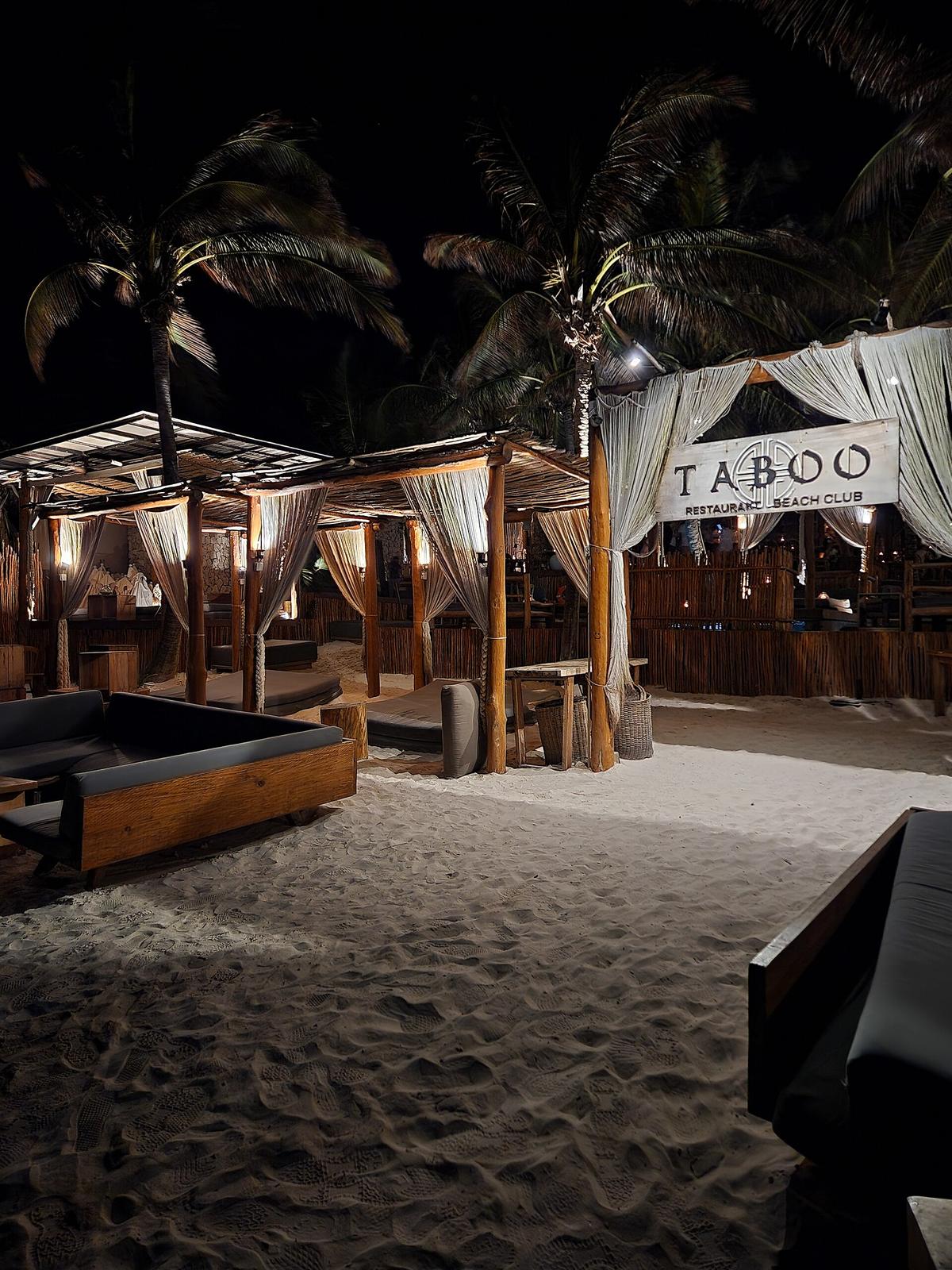 Mexican beach resort terrace